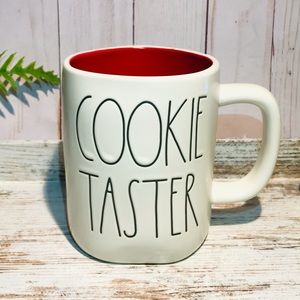 Rae Dunn COOKIE TASTER mug red interior
